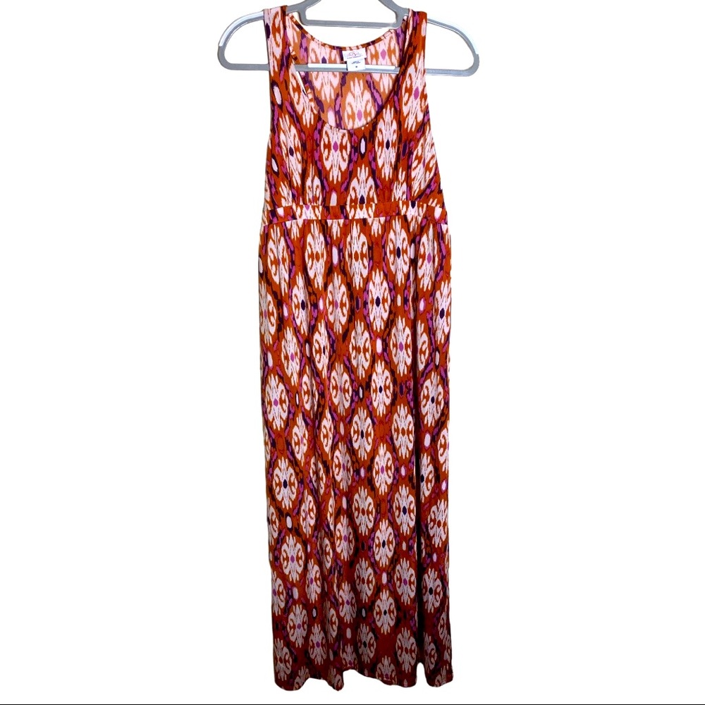 Maternity dress oh baby. Medium cute burnt orange 🍊 pattern